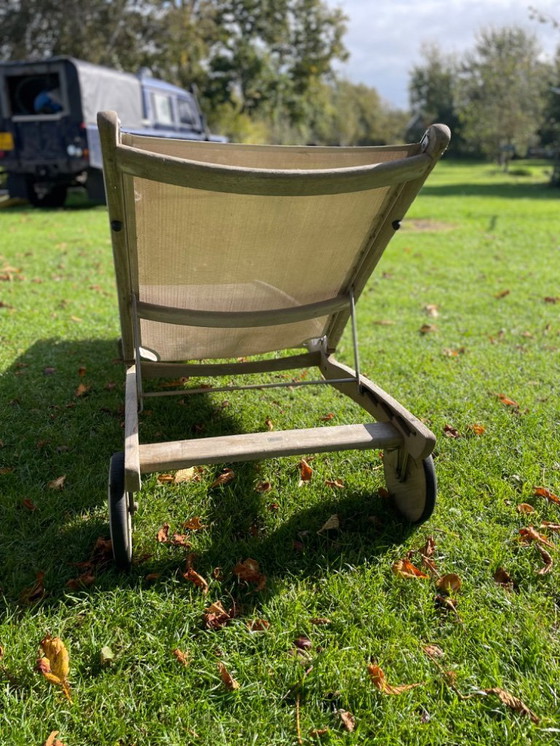 Image 1 of Lettino Gloster in legno di teak e acciaio inox