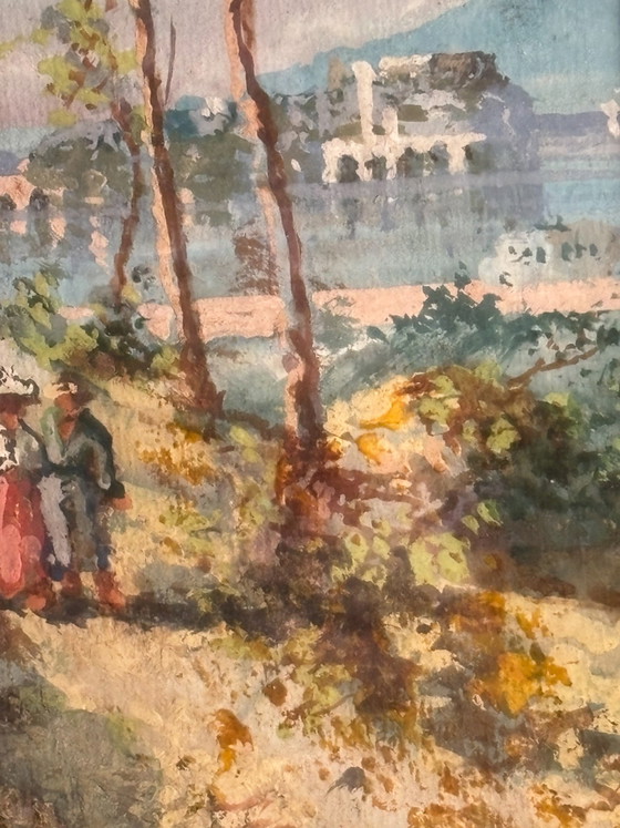 1940s Watercolor Seascape Painting – Paintings & Drawings (photo 6 of 6)