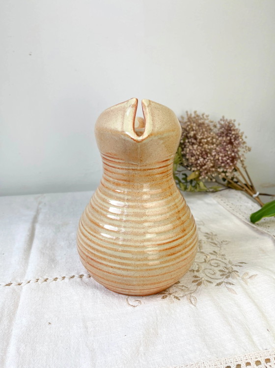 Pichet vintage en grès émaillé – Verres et carafes (photo 3 of 9)