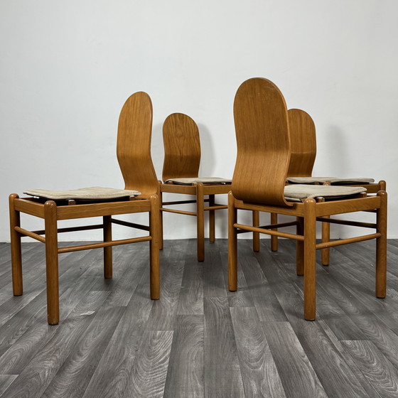 Image 1 of Set of 4 Mid-Century Scandinavian Dining Chairs from the 1970s