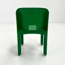 Sedia Universale modello 4868 verde, disegnata da Joe Colombo per Kartell, anni '70.