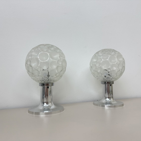 Image 1 of Hustadt leuchten glass table lamps , 1970s