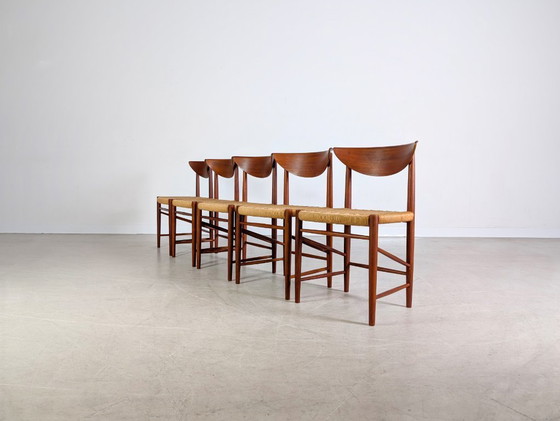 Image 1 of Set van 5 Søborg Møbelfabrik stoelen Peter Hvidt Mølgaard-Nielsen 316