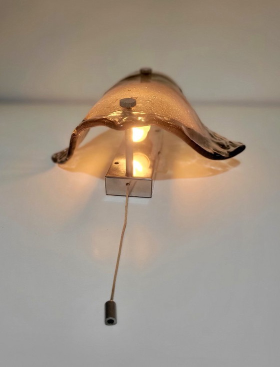 Image 1 of Lampada da parete vintage in vetro di Murano di Kalmar 1970
