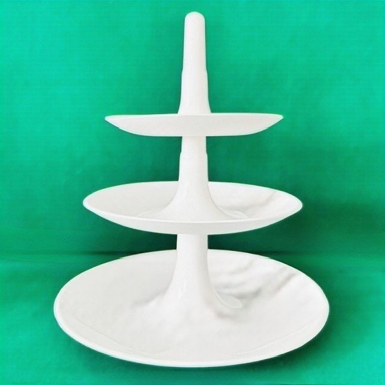 Image 1 of Étagère vintage Koziol Babell : étagère de service empilable blanche des années 1990