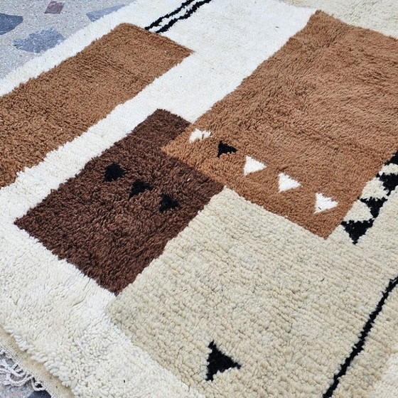 Image 1 of Beni Ourain tapijt | Marokkaans tapijt op maat, bruin, 200x300 cm