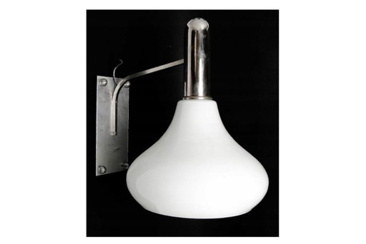 Art Deco Wall Lamp, Poland, 1970s – wandlampen, Glass, Metal (photo 2 of 8)