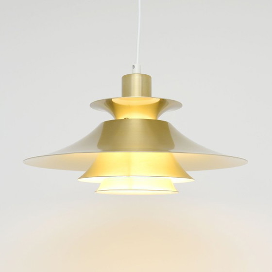 Image 1 of Lampe Frandsen dorée, Danemark années 1970