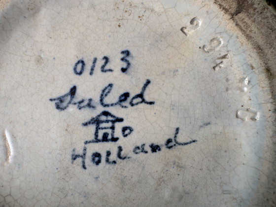 Image 1 of Jarrón antiguo grande de Holanda Meridional, pintado a mano - pieza única