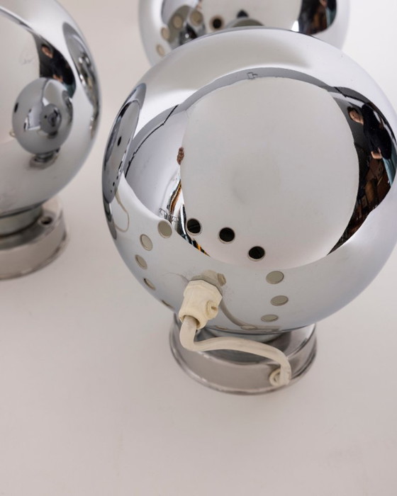 Vintage Eyeball Wall Lamps by Goffredo Reggiani from Reggiani, 1970s, Set of 3 – Wall lights, Metal (photo 5 of 7)