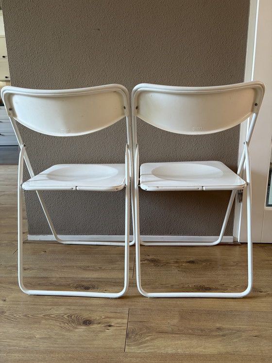 2 Vintage IKEA Folding Chairs TED Niels Gammelgaard – Metal, Plastic (photo 8 of 11)