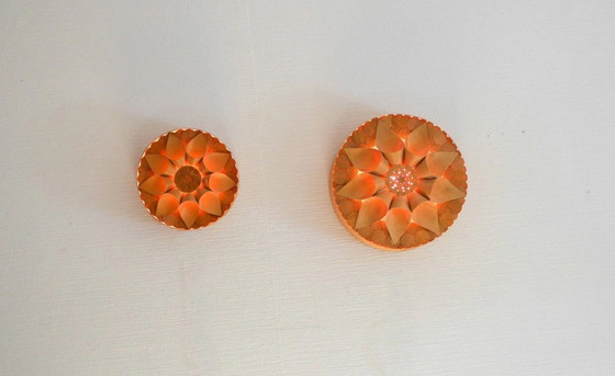 Image 1 of Appliques murales suédoises artisanales en bois, lot de 2