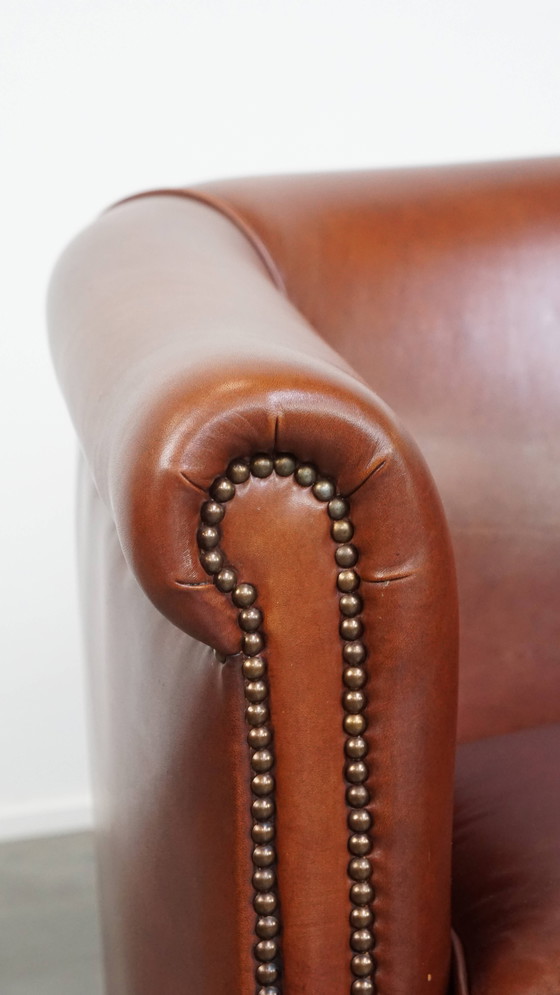 Image 1 of 2 poltrone da club in stile inglese realizzate in pelle di vacchetta