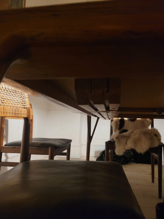 Table à manger, Søren Holm, Danemark années 50, palissandre; 11 x Chaises de salle à manger Erik Wørts, (photo 2 of 5)