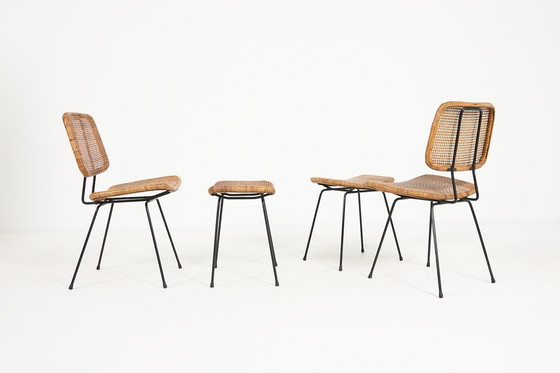 Image 1 of Set di sedie italiane in stile Mid-Century Modern degli anni '60.