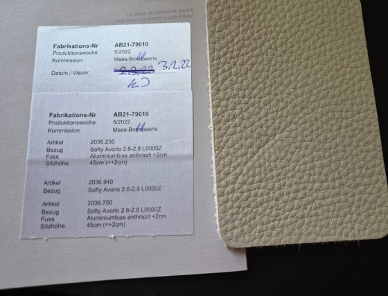 Image 1 of Divano a 2 posti in pelle DURLET DESIGN – in ottime condizioni