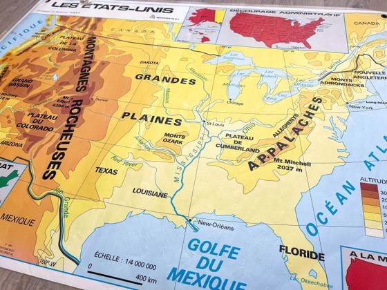 Mappa Scolastica Vintage The United States MDI 1987 – Stampe artistiche (photo 4 of 8)