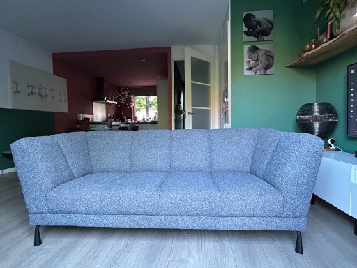 Montel Futura 3-Seater Sofa Grey – banken, Metal, Textile