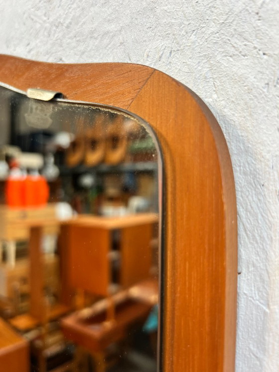 Vintage Rectangular Mirror, Teak, Sweden 1960s – Wood, Glass (photo 9 of 12)