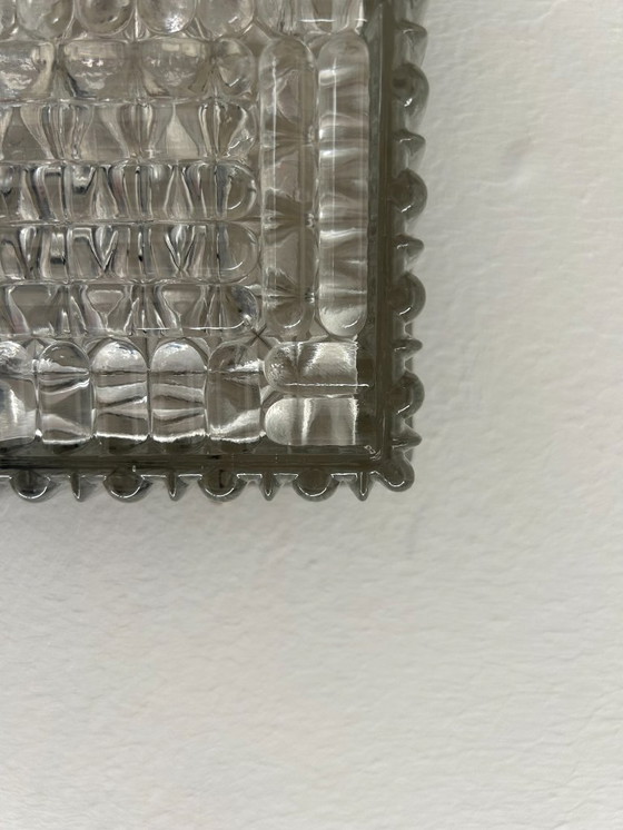 Image 1 of Vintage wall lamp in pressed glass, France 1970