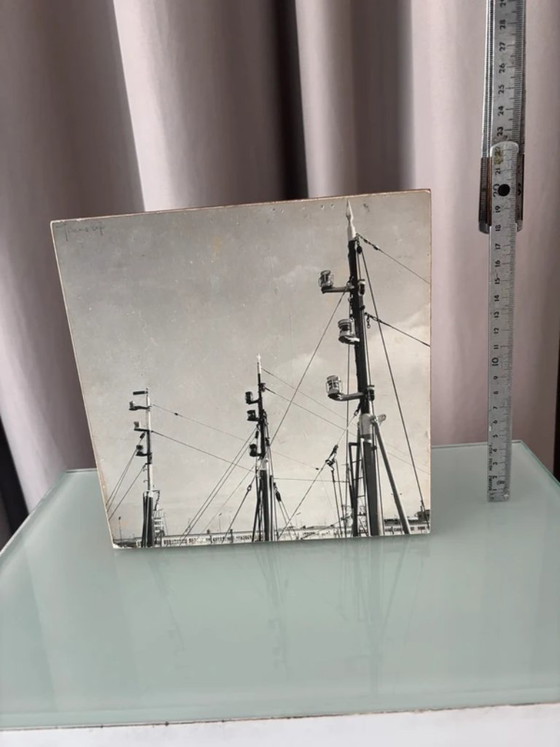 Fotografía antigua del puerto firmada, 1967 – Wood (photo 7 of 8)