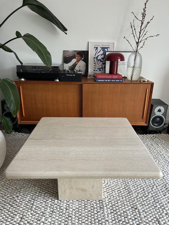 Image 1 of Tavolino da caffè in marmo travertino