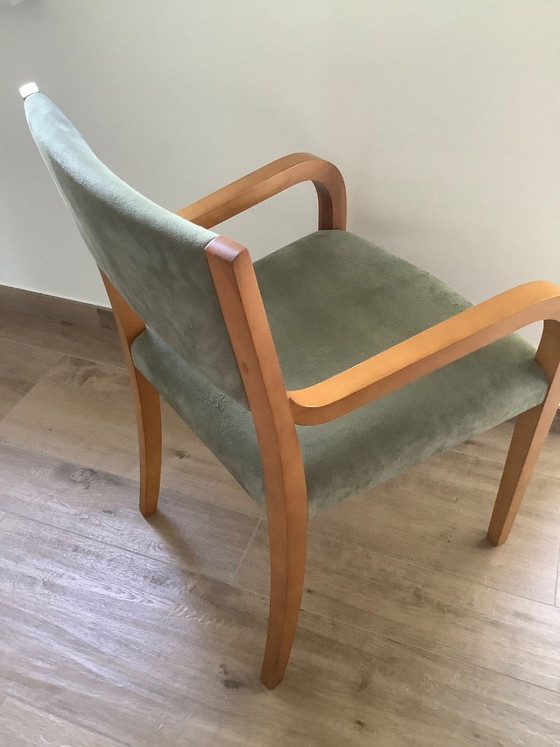 6 x Molteni Resiedo Stoelen – Eetkamerstoelen, Textile, Wood (photo 5 of 6)