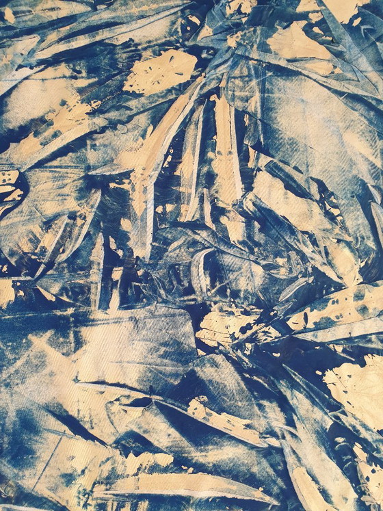 Jürgen Angeler - Hierba marina dorada azul – Pinturas y dibujos, Canvas (photo 12 of 14)