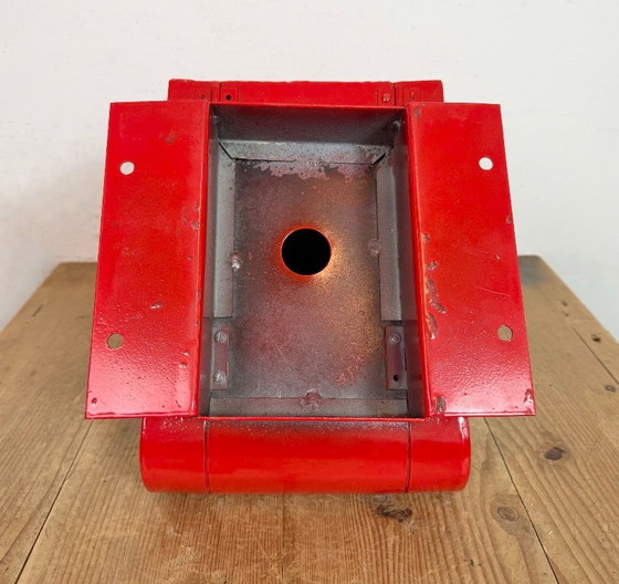 Image 1 of Horloge murale double face Seiko Ships rouge vintage, années 1970