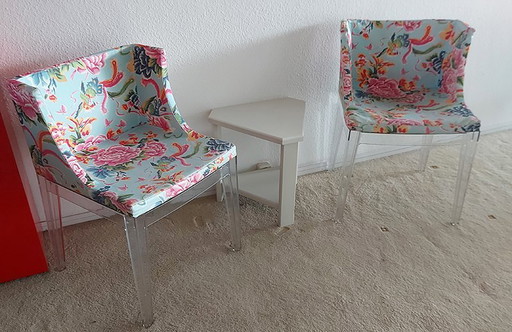 2 x Mademoiselle Fauteuil van Philippe Starck voor Kartell