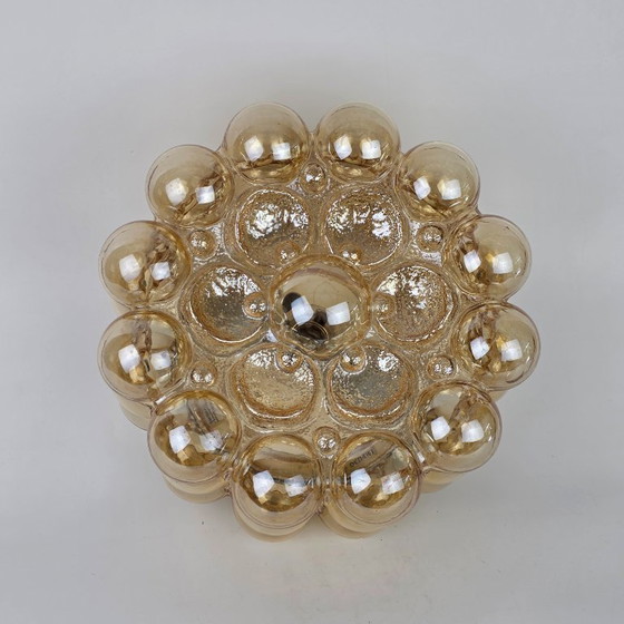 Image 1 of Vintage Bubbel wandlamp/plafondlamp – Glashütte Limburg – Helena Tynell – Ø 26 cm – Duitsland - plafonnière