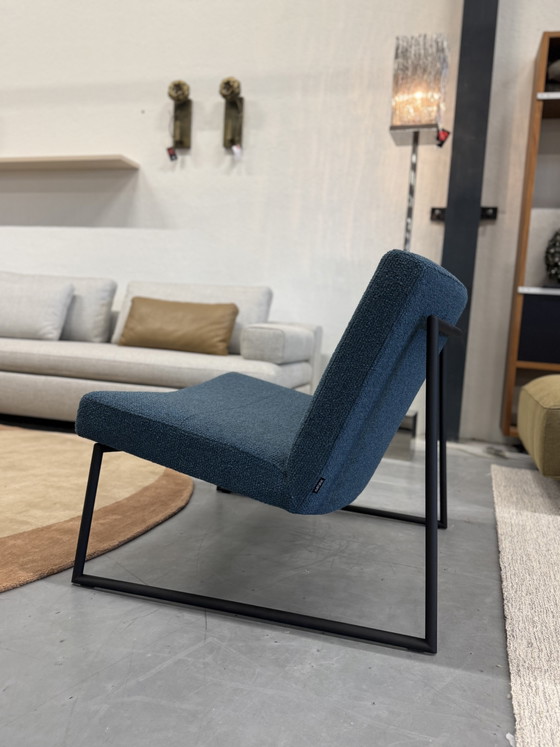 Image 1 of Harvink Hebbes Sessel Monza blauer Stoff