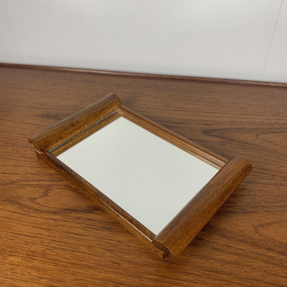 Image 1 of Petit plateau et miroir en bois, 1930-60