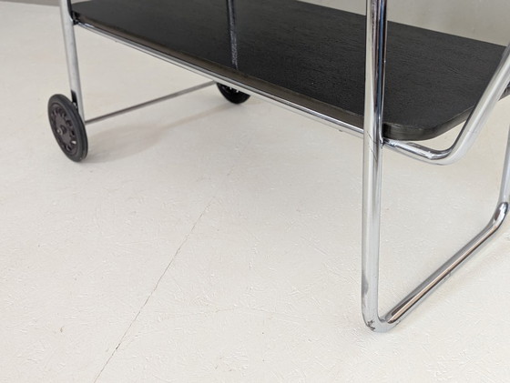 Image 1 of Carro de servicio de acero tubular Bauhaus de Robert Slezák, años 30