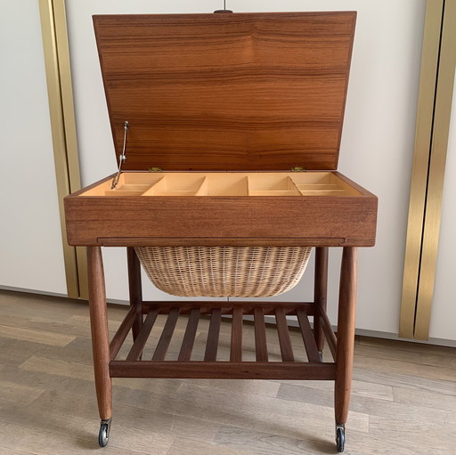 Danish design Sewing cart by Ejvind Johannson for Vitré