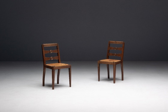Image 1 of Sedie da pranzo Art Déco di Charles Dudouyt, Francia, anni '40