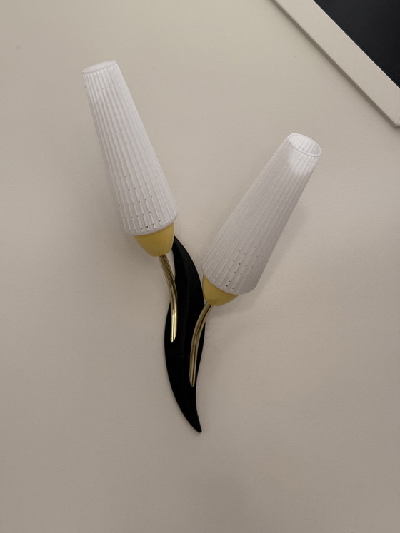 Image 1 of 2x vintage retro wandlampen