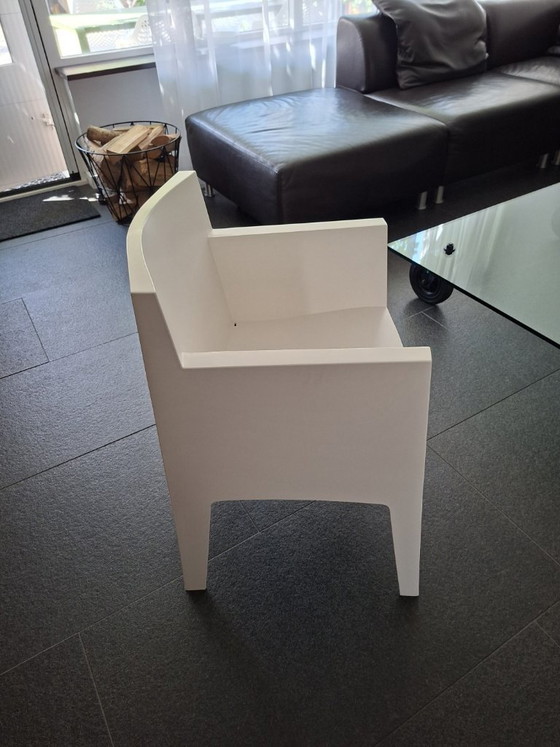 4x Driade Toy Design Stühle – Weiß – Philippe Starck Für Garten oder Esszimmer – Beistellstühle, Plastic (photo 3 of 7)