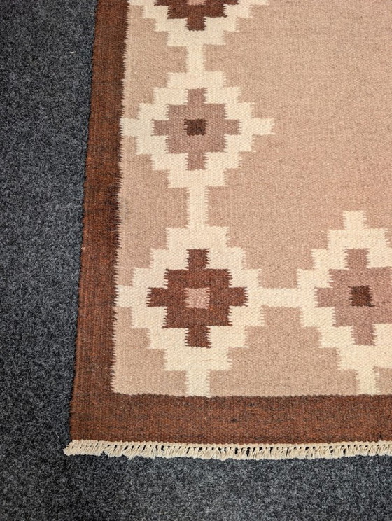 Vintage Traditioneel Röllakan Vloerkleed, Zweden, 1960s – Vloerkleden en tapijten, Wool (photo 3 of 9)
