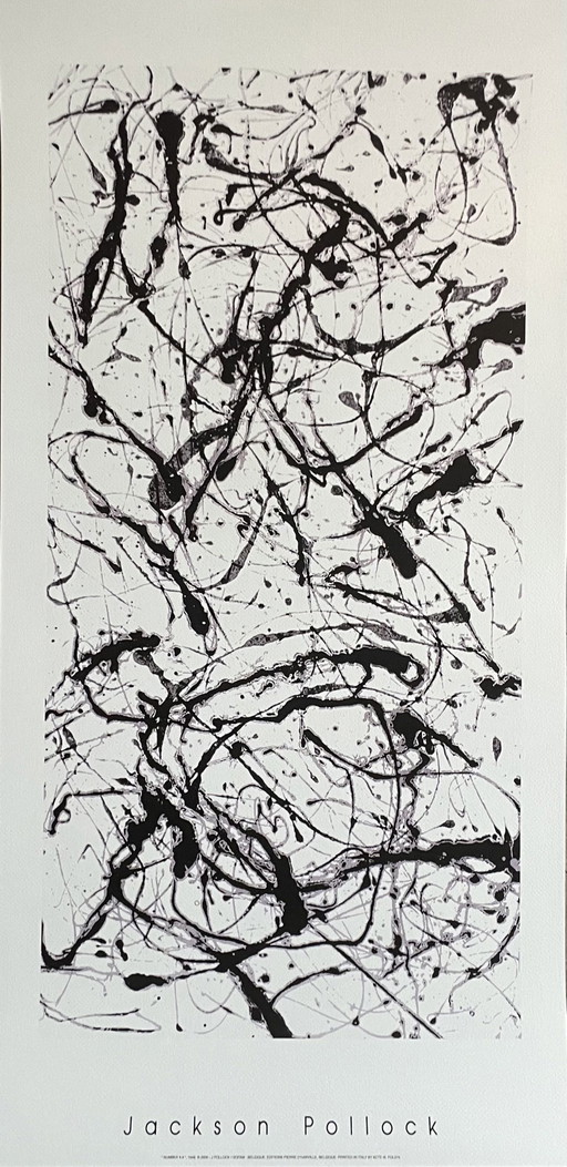 Jackson Pollock (1912-1956), Numero IIA, Copyright 2000 J. Pollock/SOFAM Belgique, Editions Pierre D'Harville, Stampato in I