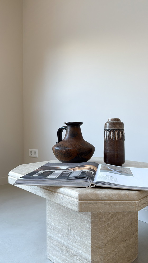 Image 1 of Vintage Italiaanse travertine salontafel