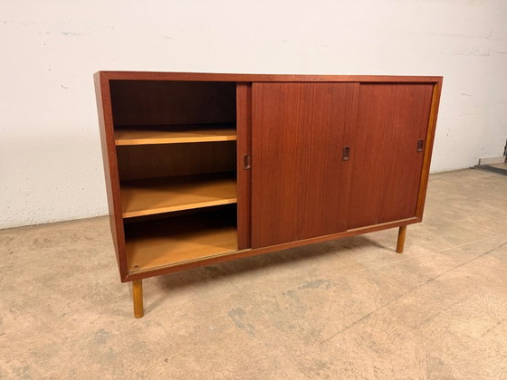 Image 1 of Commode en teck de Kajsa & Nils Nisse Strinning for String, années 1960