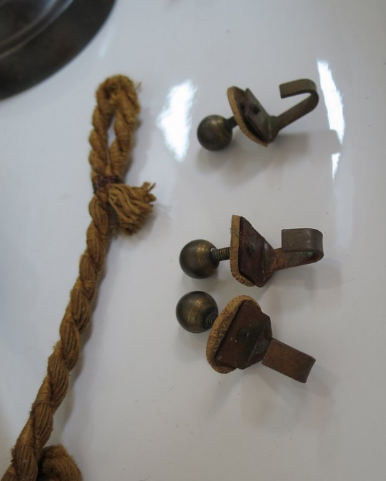 Image 1 of Hanglamp Art Deco glas bruin wit zeshoekig hexagonaal