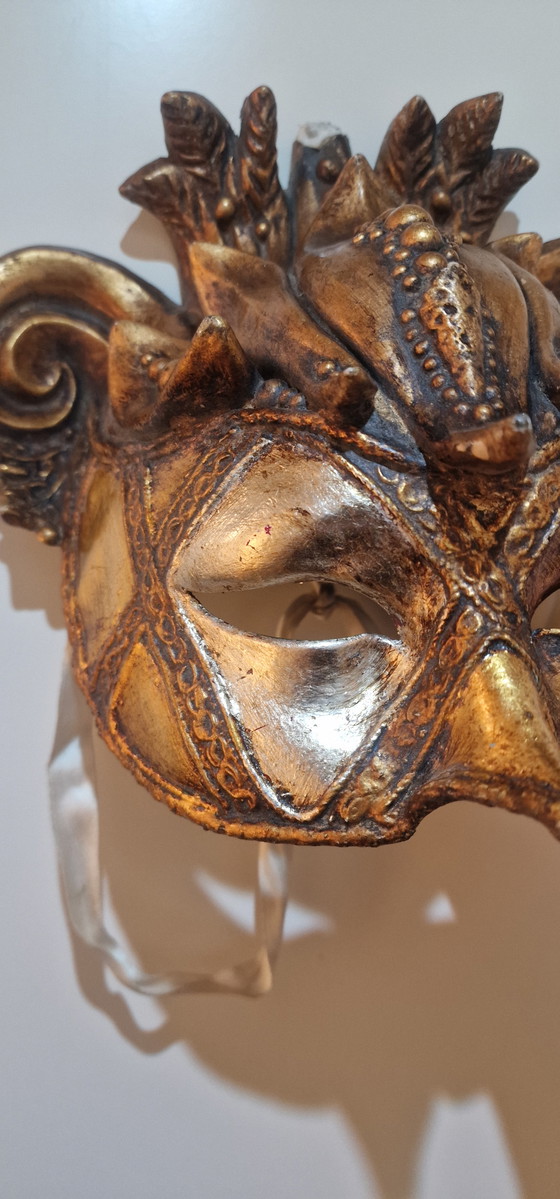 Image 1 of Exclusive Venetian Baroque Mask - Handmade & Signed by Sandro Becucci