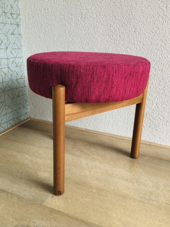 Image 1 of Vintage Mid Century hocker Denemarken 