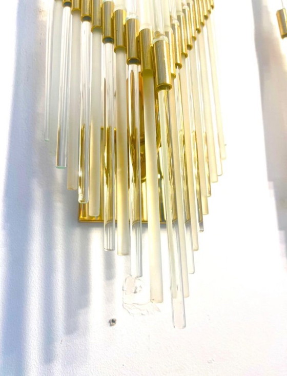 Image 1 of Gaetano Sciolari glazen wandverlichting Murano paar, Italië jaren 70