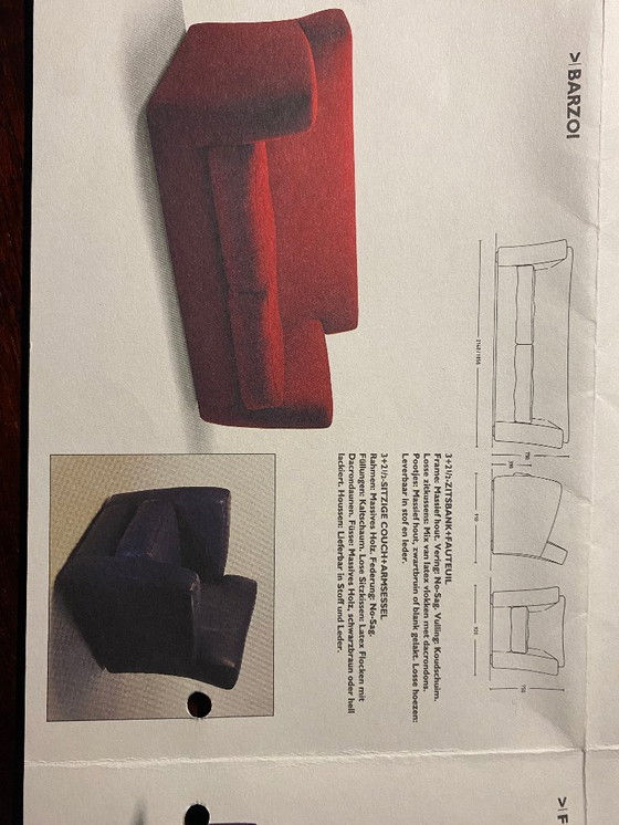Image 1 of For sale two beautiful leather armchairs brand Label type Barzoi