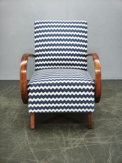 Jindřich Halabala Art Deco Lounge Chair, Tschechoslowakei, 1940er Jahre
