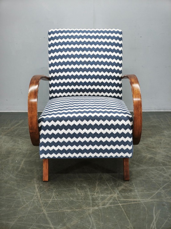 Image 1 of Jindřich Halabala Art Deco Lounge Chair, Tschechoslowakei, 1940er Jahre