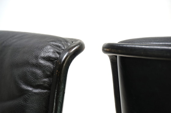 Image 1 of Wilkhahn Delta 2er Set Konferenzstühle / Esszimmerstühle aus Leder von Delta, 1960